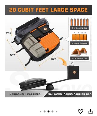Cofre de techo Sailnovo impermeable