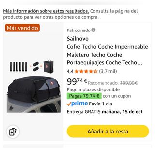 Cofre de techo Sailnovo impermeable