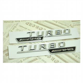 Emblema Laterales Cromado Turbo AMG
