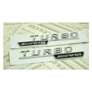 Emblema Laterales Cromado Turbo AMG