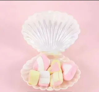 10 Scatole Caramelle Conchiglia Rosa