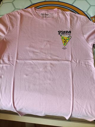 Camiseta rosa Jack & Jones con estampado