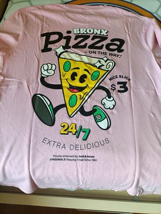 Camiseta rosa Jack & Jones con estampado