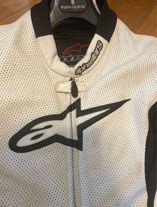 Mono de moto Alpinestars blanco y negro