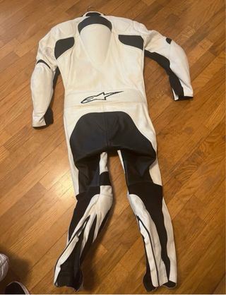 Mono de moto Alpinestars blanco y negro