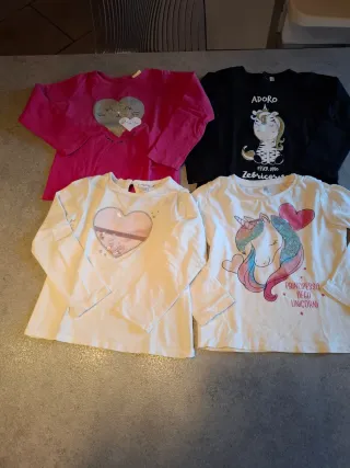 Set 4 pezzi top maniche lunghe Idexè Fagottino 2-3