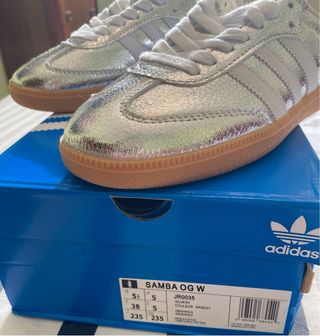 Zapatillas Adidas Mujer Plateadas/Blancas