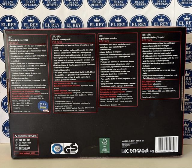 Grapadora Eléctrica Parkside PET 25 C3