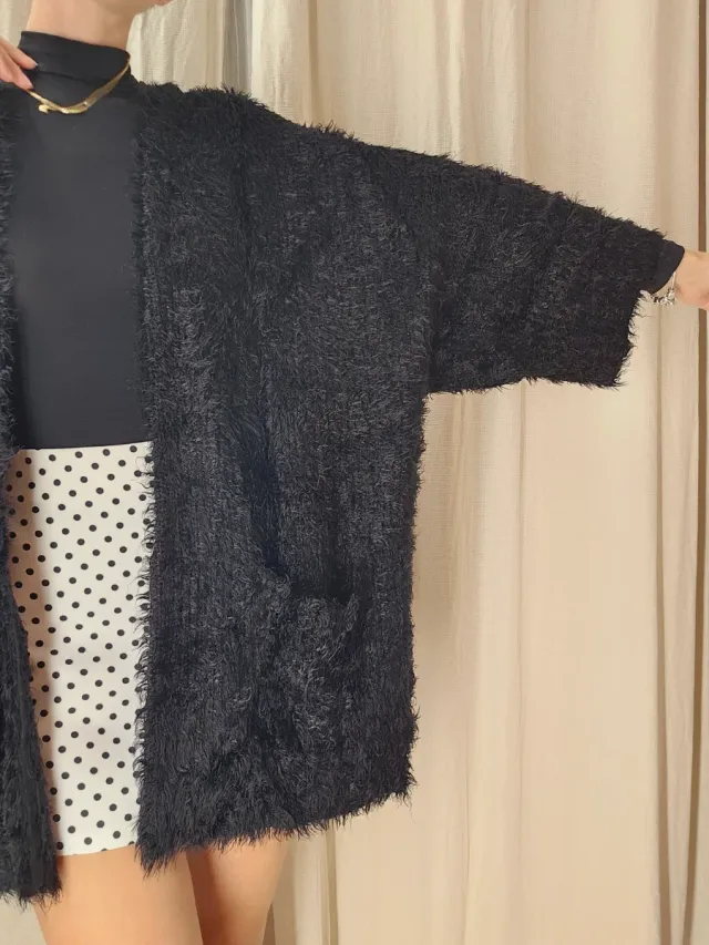 Chaqueta H&M textura pelitos