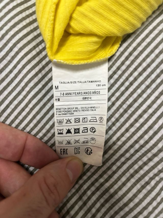 Vestido niña Benetton amarillo