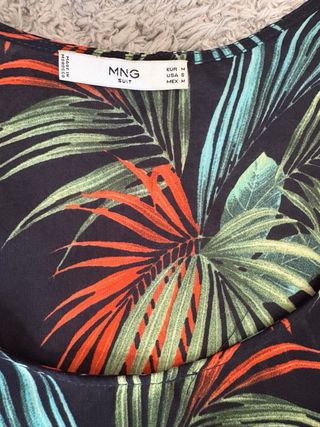 Camisa Mango Estampado Tropical