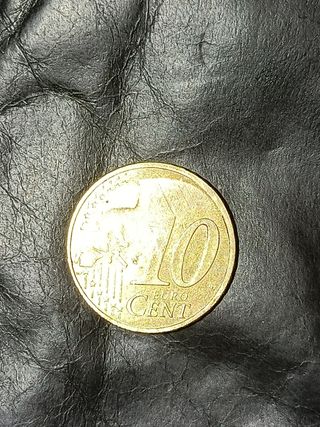 Moneda 10 céntimos error acuñación 2002