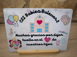 Placa Metálica Guardería Profesores Seños Maestras