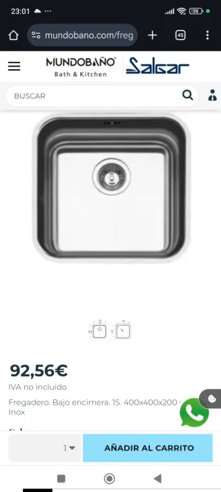 Fregadero bajo encimera Nayes