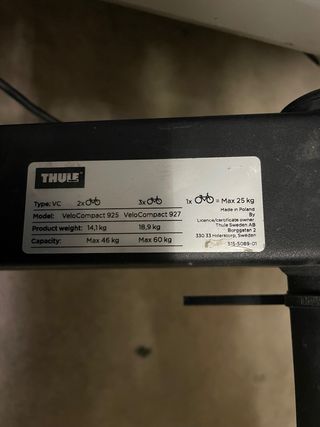 Portabicicletas Thule VeloCompact 927