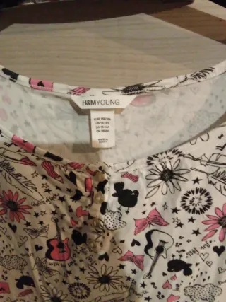 Maglietta bimba H&Mi Young fantasia chitarre fiori