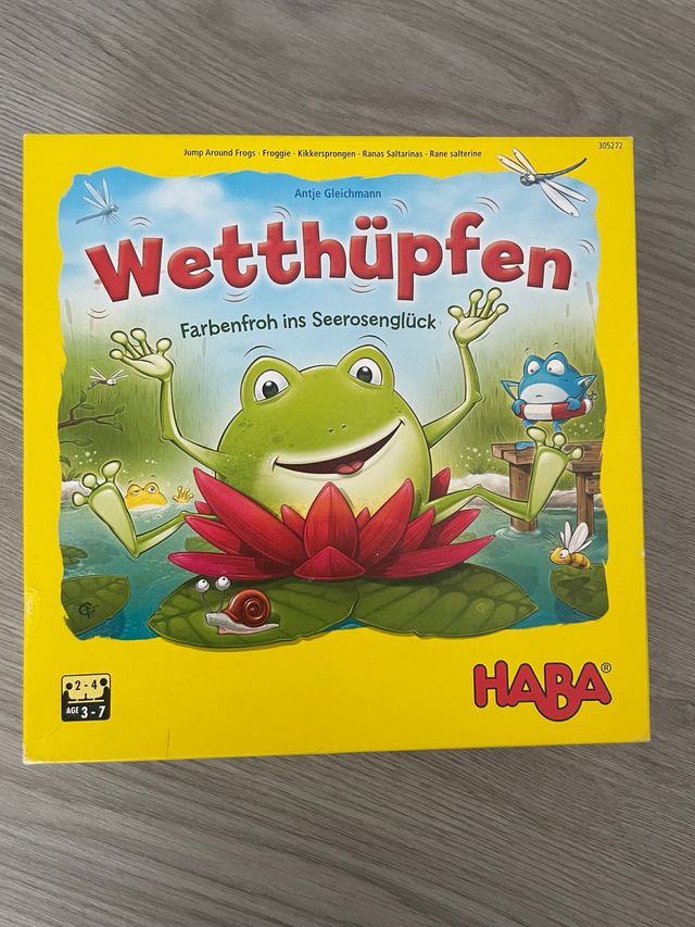 Juego Wetthüpfen HABA ranas saltarinas