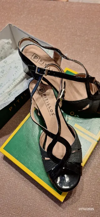 Sandalias Pitillos Negras Talla 39
