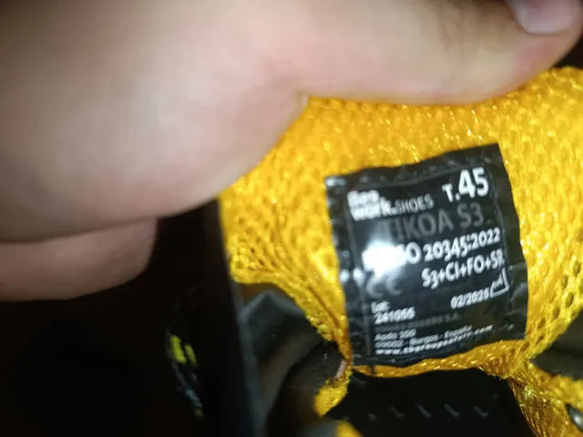 Botas de trabajo negras talla 45