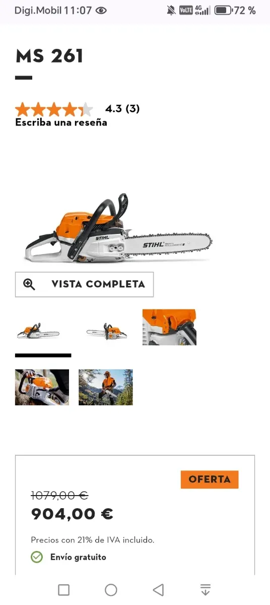 Motosierra Stihl MS 261