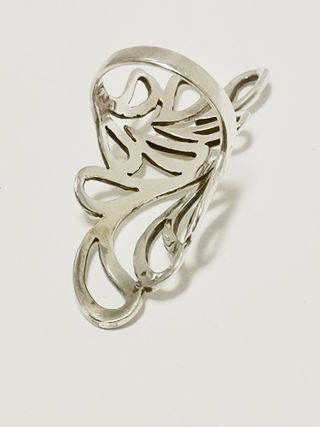 Anillo Plata Ley Corte Floral 8gr