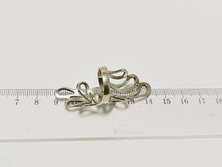 Anillo Plata Ley Corte Floral 8gr