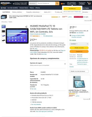 Tablet Huawei MediaPad T5 10.1 LTE(4G) 3GB/32G+128
