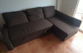 Sofá Cama Chaise Longue Friheten Ikea Marrón