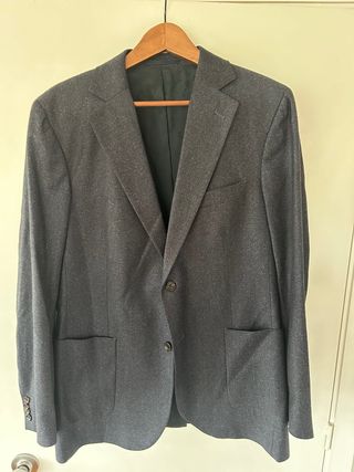 Americana Furest Lana/Seda Azul Talla 52