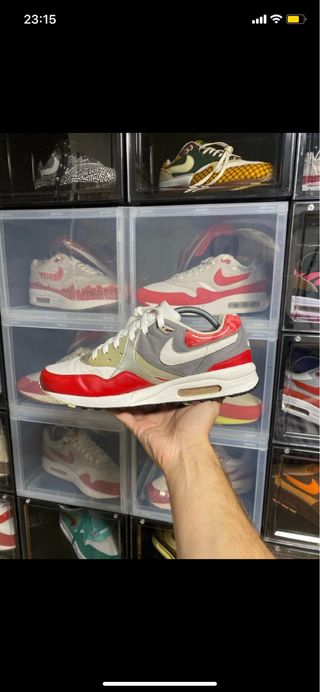 Nike Air Max 1 Gris Rojo