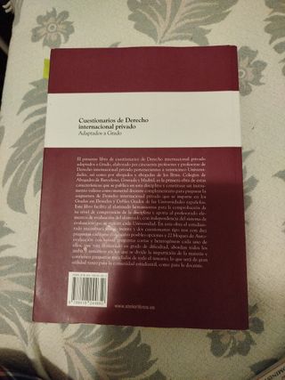 Cuestionarios de derecho internacional privado
