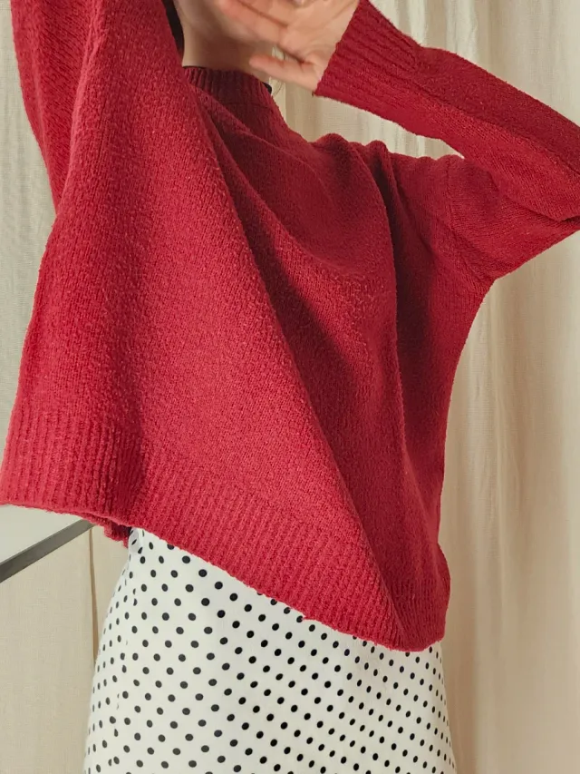 Jersey de punto rojo