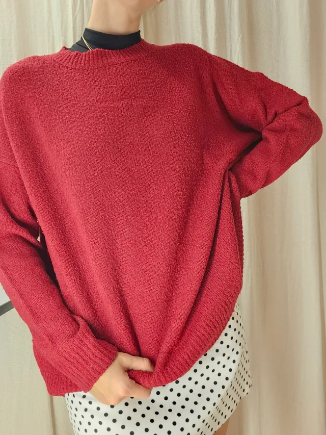 Jersey de punto rojo