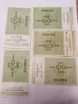 Miniassegni Iccrea - 100 Lire