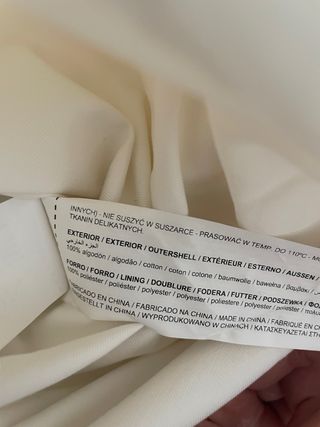 Falda pantalón Sfera blanca/crema Talla S