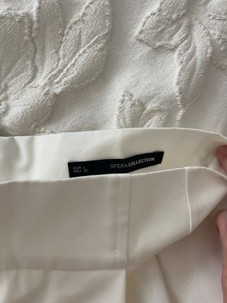 Falda pantalón Sfera blanca/crema Talla S