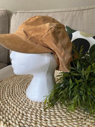 Gorra de piel marrón 58 cm