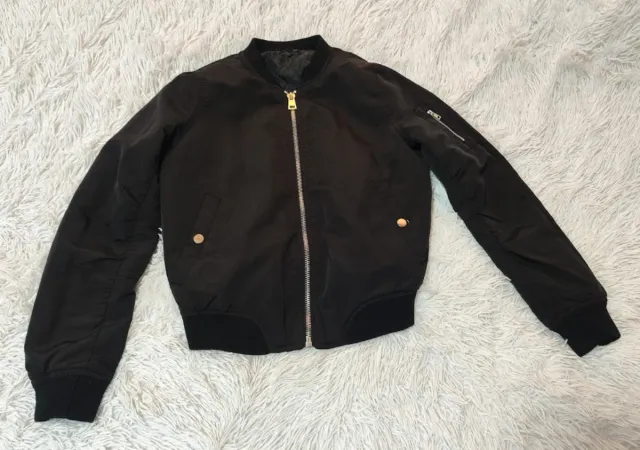 Chaqueta bomber negra