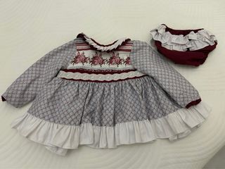 Vestido y braguita niña floral