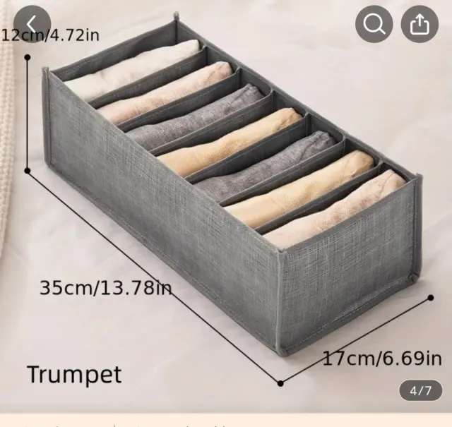 PACK 2 Cestas Organizadoras de Tela Gris