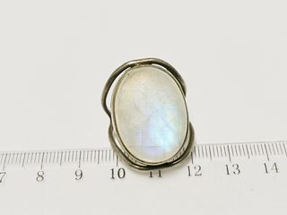 Anillo Plata 925 Piedra Luna Natural Maxi