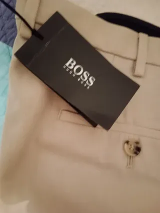 Pantalón de traje Hugo Boss Beige
