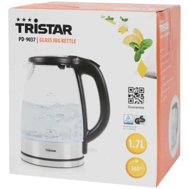 Hervidor de agua Tristar cristal 1.7L