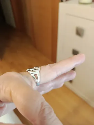 Anillo Acero Diseño Cadenas Talla 19