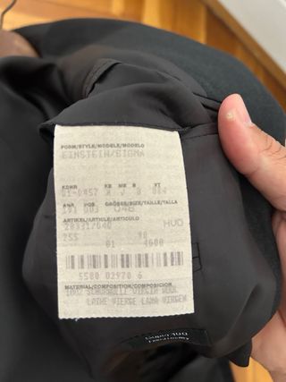 Americana Hugo Boss Gris Marengo T48