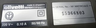 Macchina da scrivere Olivetti Lettera E501