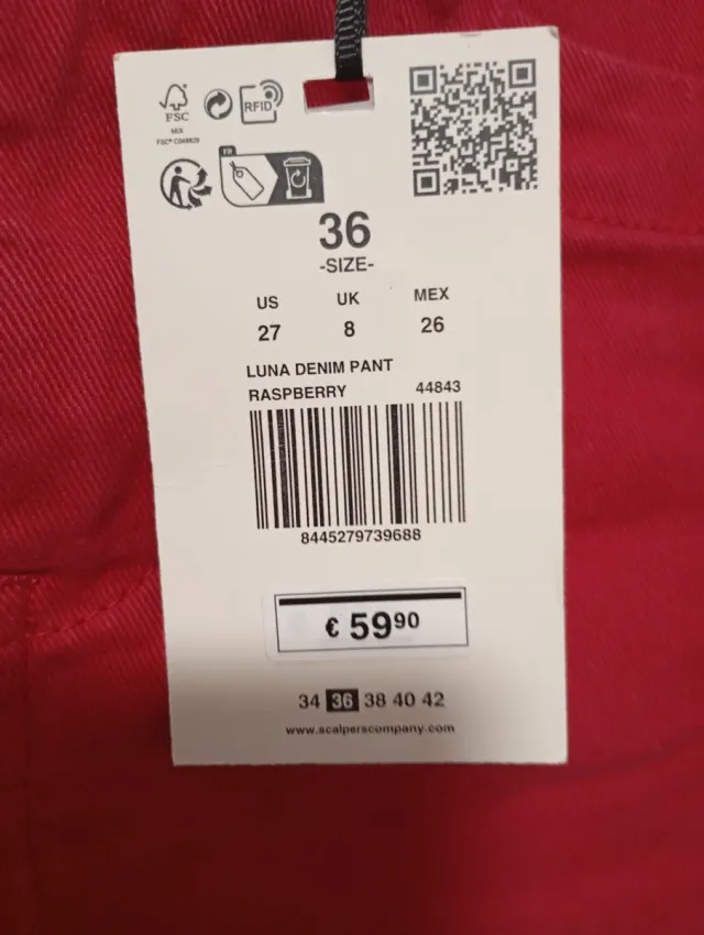 Pantalón vaquero Scalpers rojo