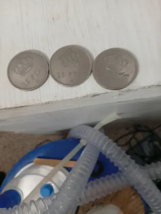 3 Monedas 25 Pesetas Corona