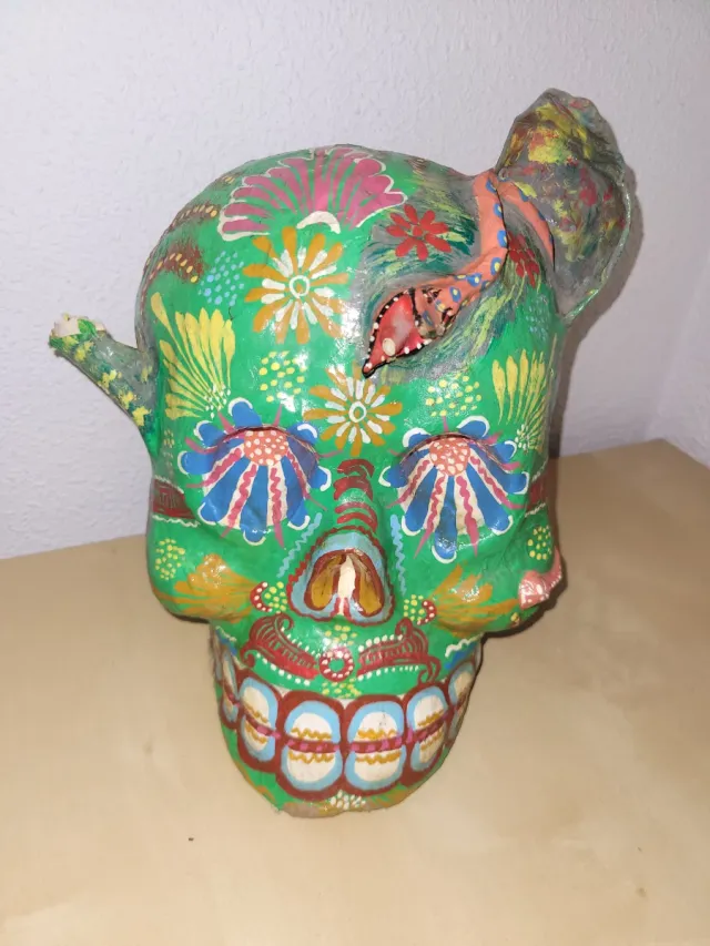Calavera Artesanal Mexicana Decoración