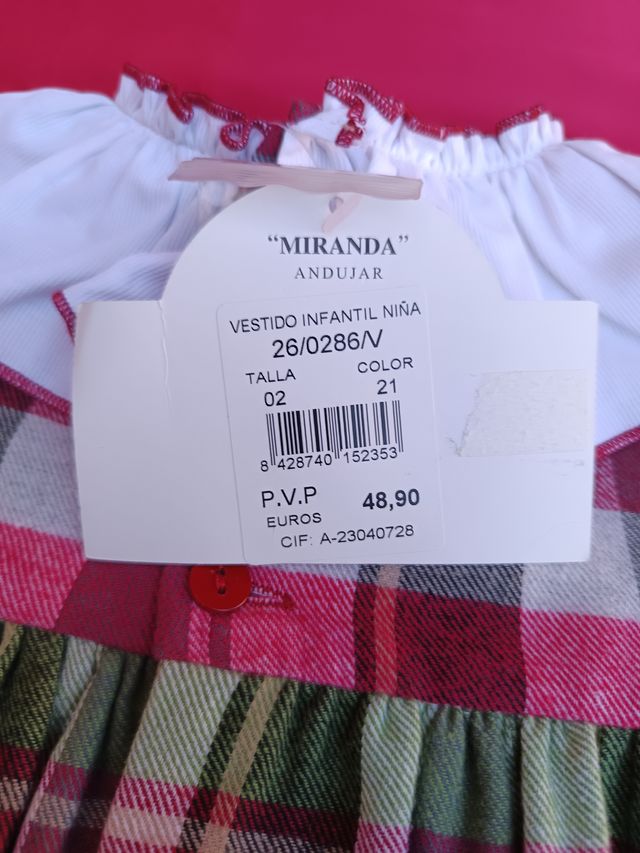 Vestido Miranda niña 24 meses ceremonia